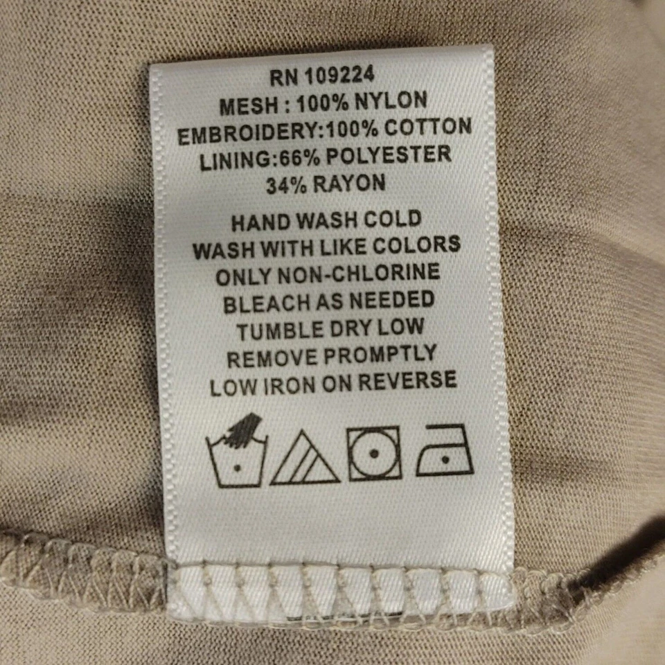 Falda para mujer Indigo Soul beige con cordones en capas línea A L Foto 3 de 3