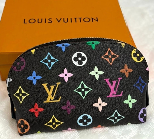 Louis Vuitton Monogram Multicolor Noir Pochette Cosmetic Pouch Bag