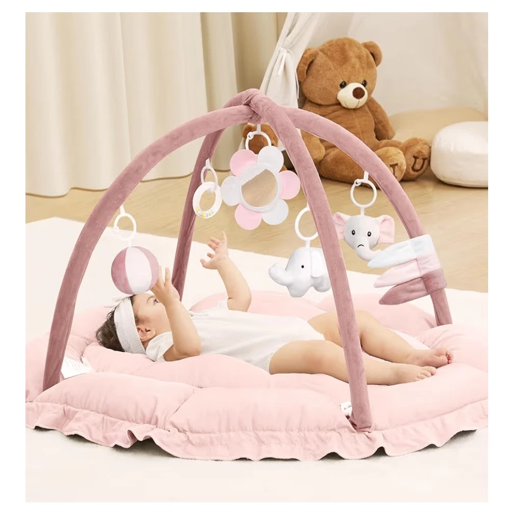 ANGELBLISS 5 in 1 Baby Play Gym Mat Reversible Tummy Time Mat 5 Toys - Purple
Opens in a new window