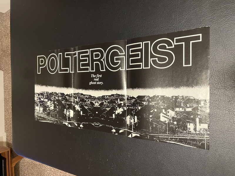 RARE VTG Poltergeist Press Kit Lobby Card Flyer w/Tri-Fold Poster 1982 Spielberg