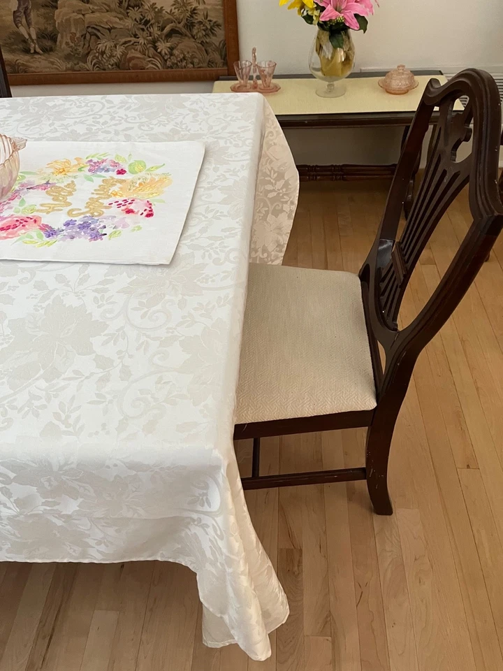 Dining table set 6 chairs used. Hepplewhite dining set with table. 18th-century - Image 3 of 3