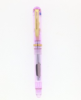 Never Inked 1980s Pilot Pink Crystal Demonstrator F Nib Fountain Pen NO RESERVE