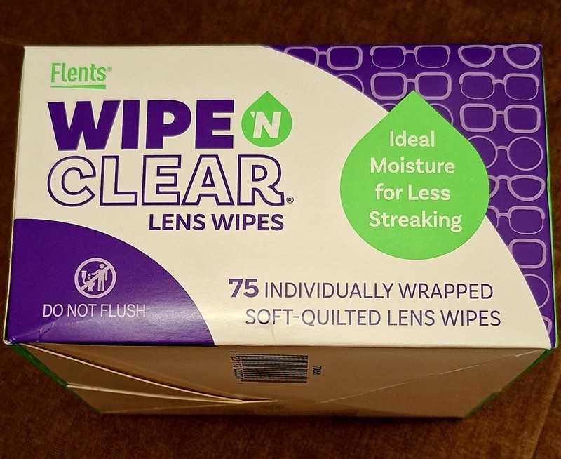 Flents Wipe 'N' Clear Glasses Lens Wipes, 75 Count, Brand New Box