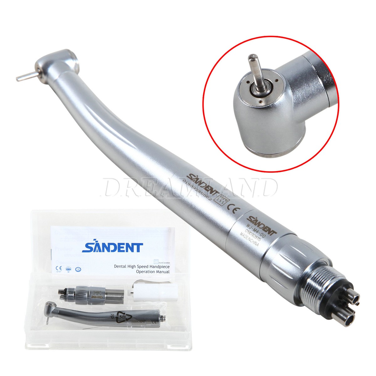 Dental LED Fiber Optic / High Speed Handpiece / Quick Coupler 4/6H