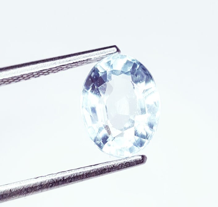 Aigue-marine Naturelle 2,02 Carats - Certifiée GIL - Taille Ovale - Inde - Neuf Sans Emballage