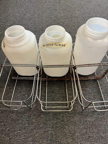 Bio-Tek AGILENT Washer Waste Dispenser Canisters and Holders for Elx - SHIP INCL