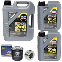 MotoröL Set 4100 5W-40 Liqui Moly 7 Liter + ÖLfilter + Schraube FüR Alfa Romeo