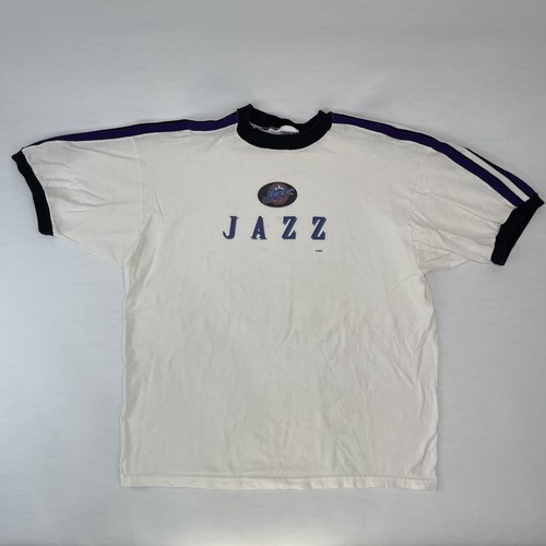 90s NBA Utah Jazz Western Conference Ringer T-Shirt True-Fan Tag - 第 1/4 張圖片
