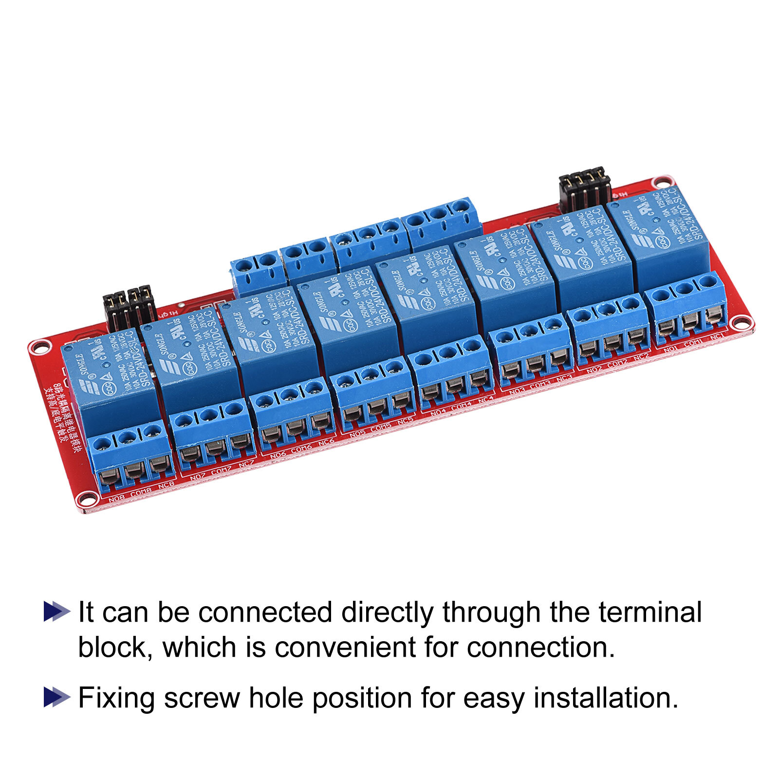 Relay Module 8 Channel 24V High Low Level Trigger Module Red Relay Module  Board | eBay