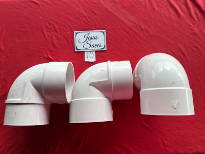 3- Normandy Products Sewer and Drain 6'' Street Elbows V-406 D3034      #10