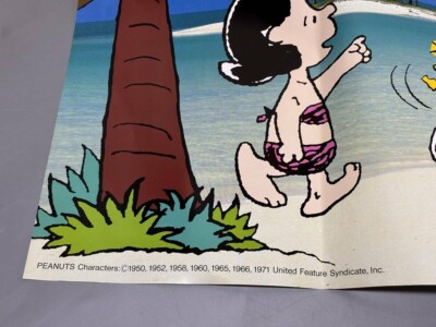 Peanuts Snoopy Vintage 1990s Japan Original Ad Poster B2 20x28in