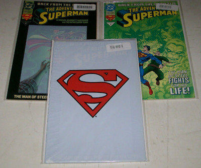 Adventures of Superman #500 Regular & Bagged cover set unread 1st print DC 1993