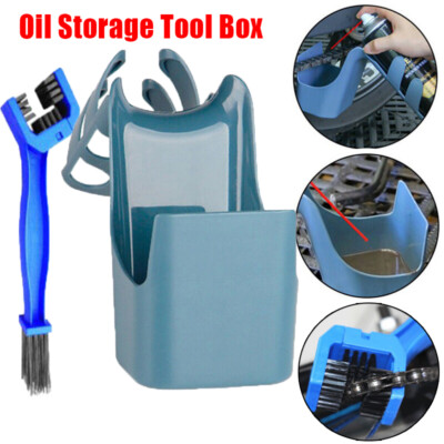 Box Motorcycle Chain Cleaning Motorcycle Bike Chain Oil Storage