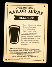 1 x joker modern playing card Sailor Jerry Tattoo Hellfire drink R088