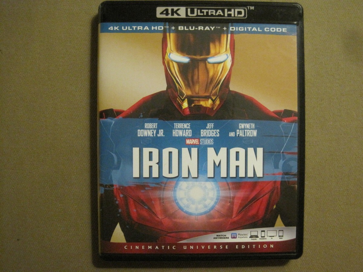 IRON MAN (2008) BLU RAY JON FAVREAU ROBERT DOWNEY, GWYNETH PALTROW  MARVEL NM