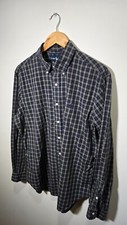 Ralph Lauren Classic Fit Button-Down Shirt Men s L Plaid Long Sleeve Green Navy