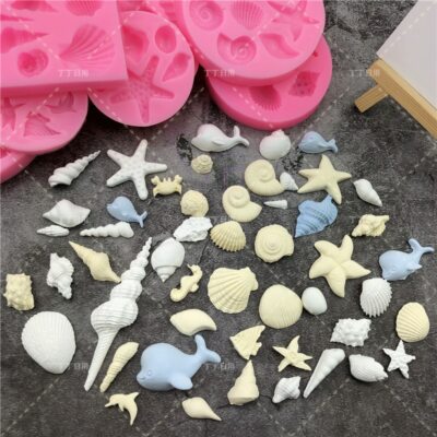 DIY Schöne Muschel Seestern Muschel Silikon Fondant Form Sugarcraft Harz Dez