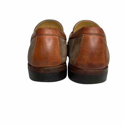Frye Loafers Mens Size 9M    Two Tone Brown Leather Suede Slip on Driving Shoes FRYE Suede Brown Slip On Driving Loafer Shoe Men main image 2