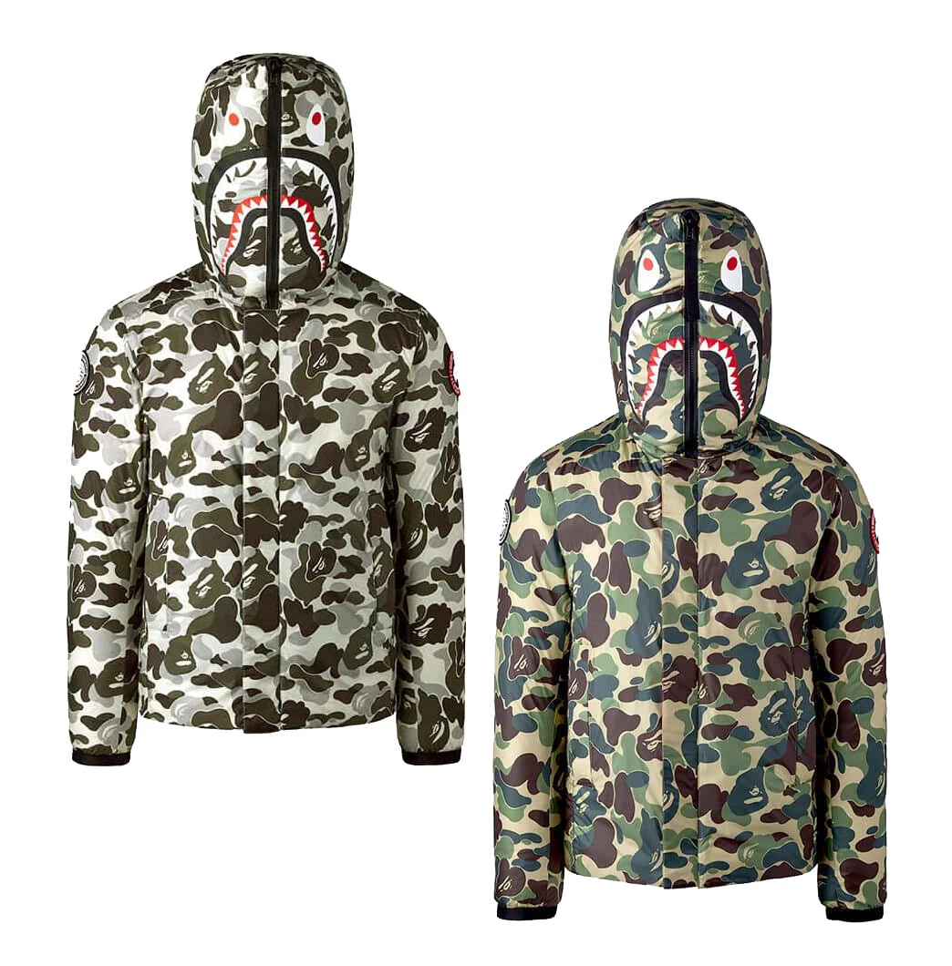 *[XL] A BATHING APE BAPE X CANADA GOOSE X CONCEPTS ABC CAMO CROFTON SHARK  HOODIE
