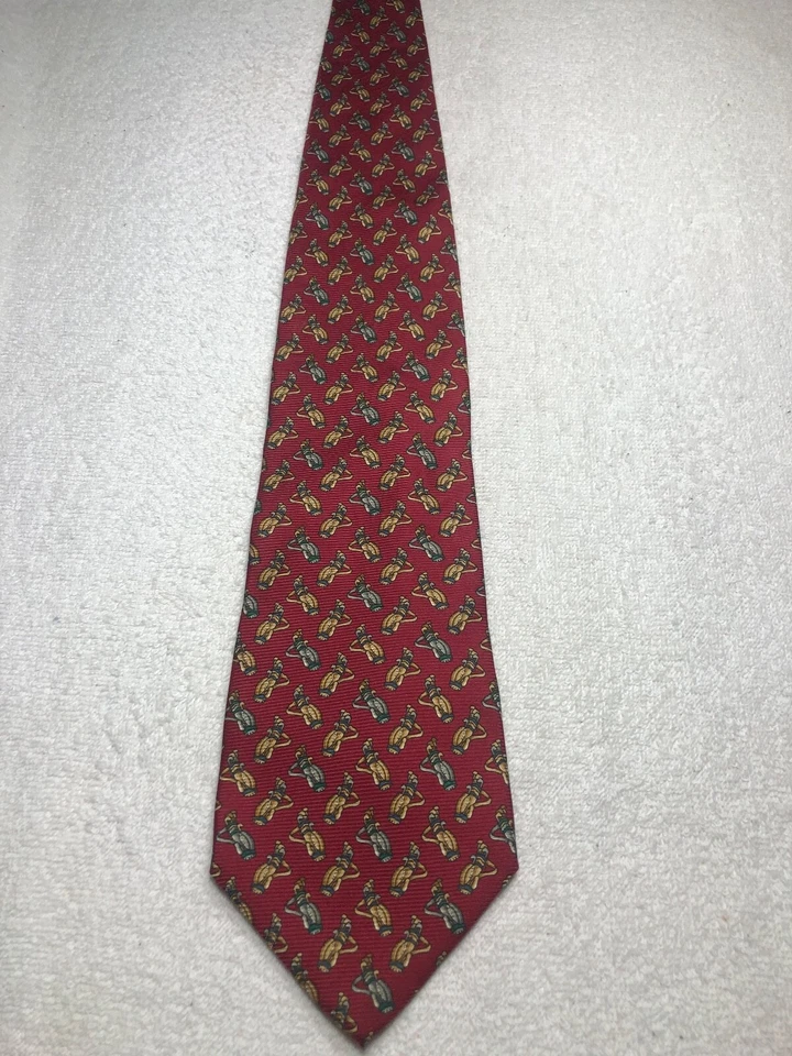 BANANA REPUBLIC HOMBRE CORBATA ROJA CON BOLSAS DE GOLF 4 X 58 Foto 2 de 4