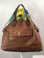 Costanza Rota Italian Dark Brown Leather Large Shoulder Bag
