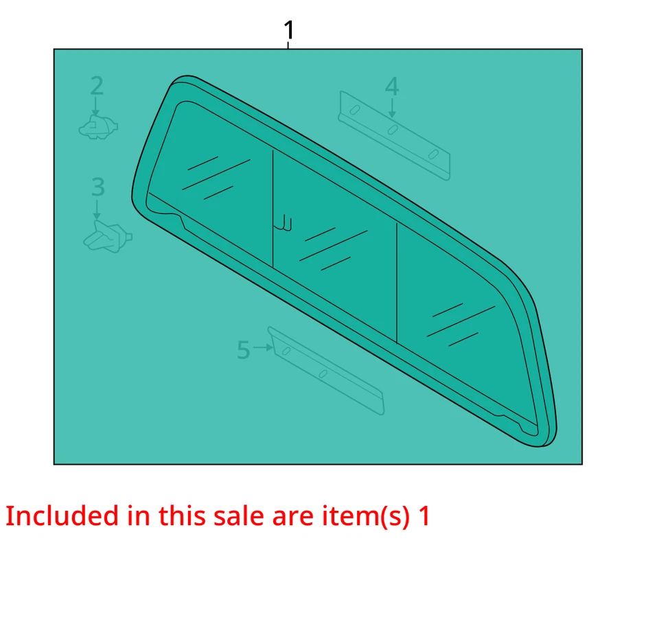 Janela traseira de vidro TOYOTA TUNDRA 07 15 16 17 18 19 20 21 - Imagem 2 de 3