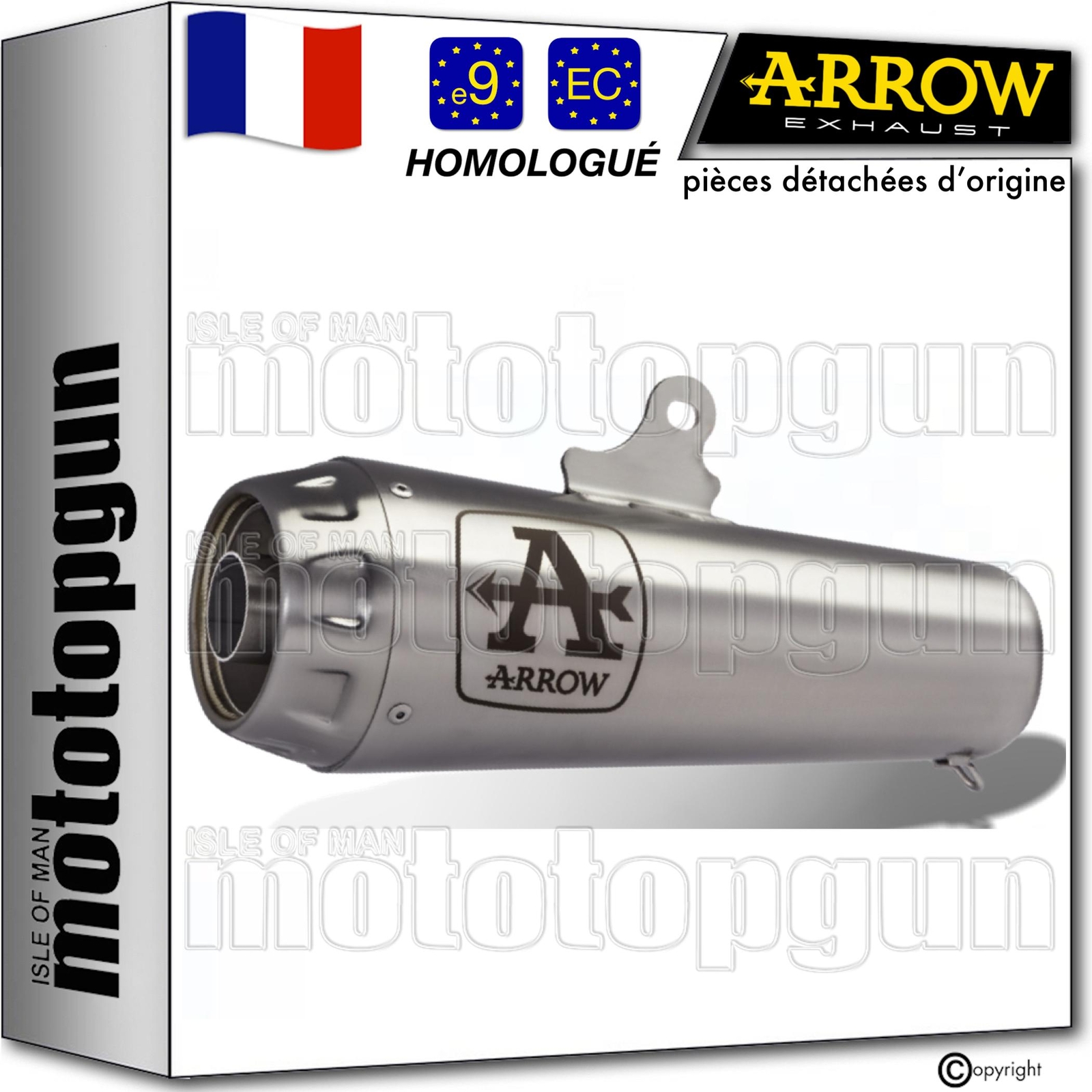 Échappement Arrow Pro-Race en nichrom pour moto BMW M1000RR