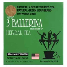 3 Ballerina Herbal Diet Tea - Regular Strength - 30 Tea Bags (Pack of 1)