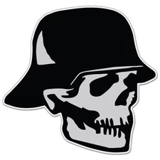 German Soldier Skull WWII Evil Car Vinyl Sticker - SELECT SIZE