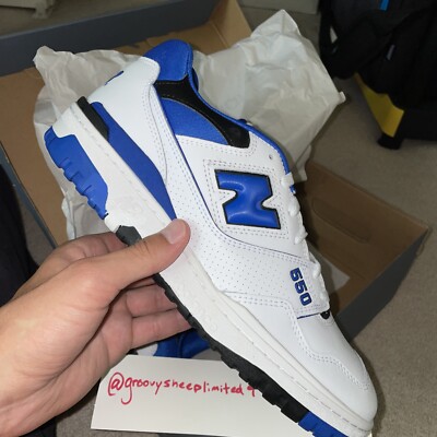 2022 New Balance 550 White Team Royal Blue Black BB550SN1 Size 10