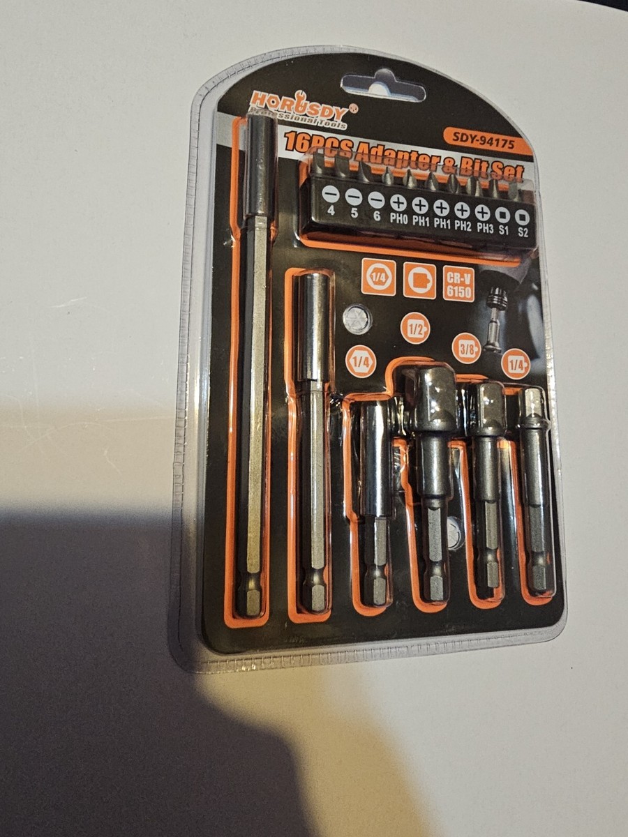 Horusdy Set Prese Bit Esadecimale 32 Pz SAE Metrica 1/2"" 3/8