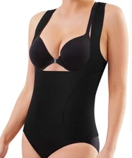Maidenform Women's Firm Control Back Slimming Top Torsette #1866 Black NWT Small