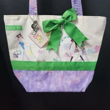 Canvas Tote Bag Rodeo Drive With DSQ Metal Charm and Green Bow New With Tag