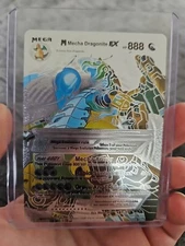 Pokemon Silver Foil Fan Art M Mecha Dragonite EX Textured Collector Card 005/015