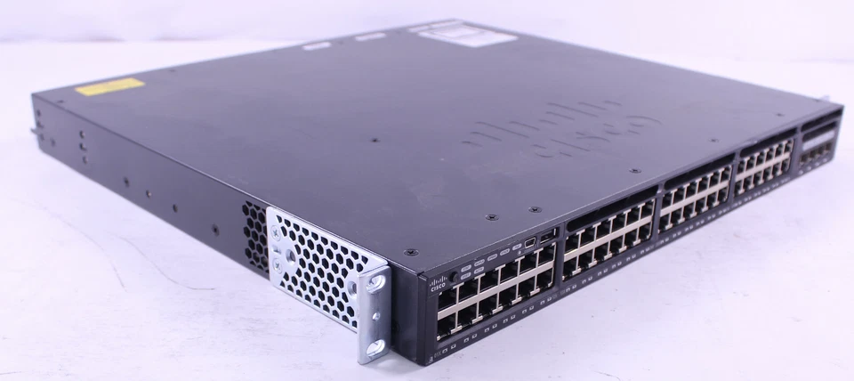 Cisco  WS-C3650-48FWD-S  2x10G 48 Port Gigabit Network Switch with Single PSU - Image 4 of 4