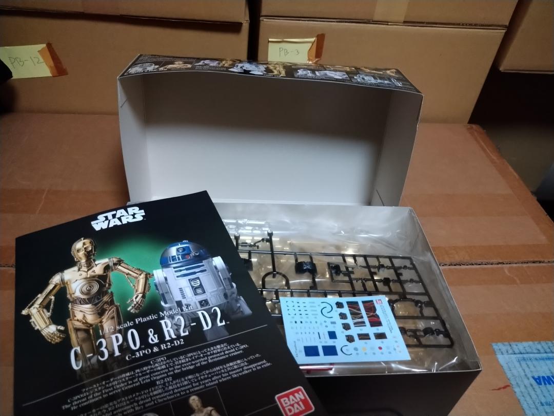 Rare kit BANDAI 1/12 Star Wars Last Jedi C-3PO & R2-D2 plastic