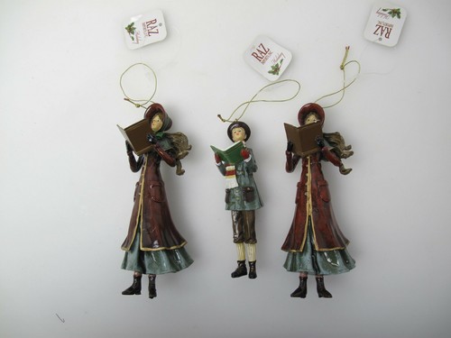 “RAZ” IMPORTS INC. BOY AND WOMENS CHRISTMAS ORNAMENTS-6 ” & 5" TALL NWT - 第 1/8 張圖片