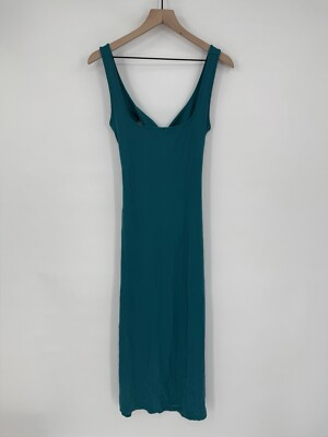 #ad L*SPACE Mara Cutout Cover Up Rib Dress Women#x27;s Size XL Turquoise $62.49