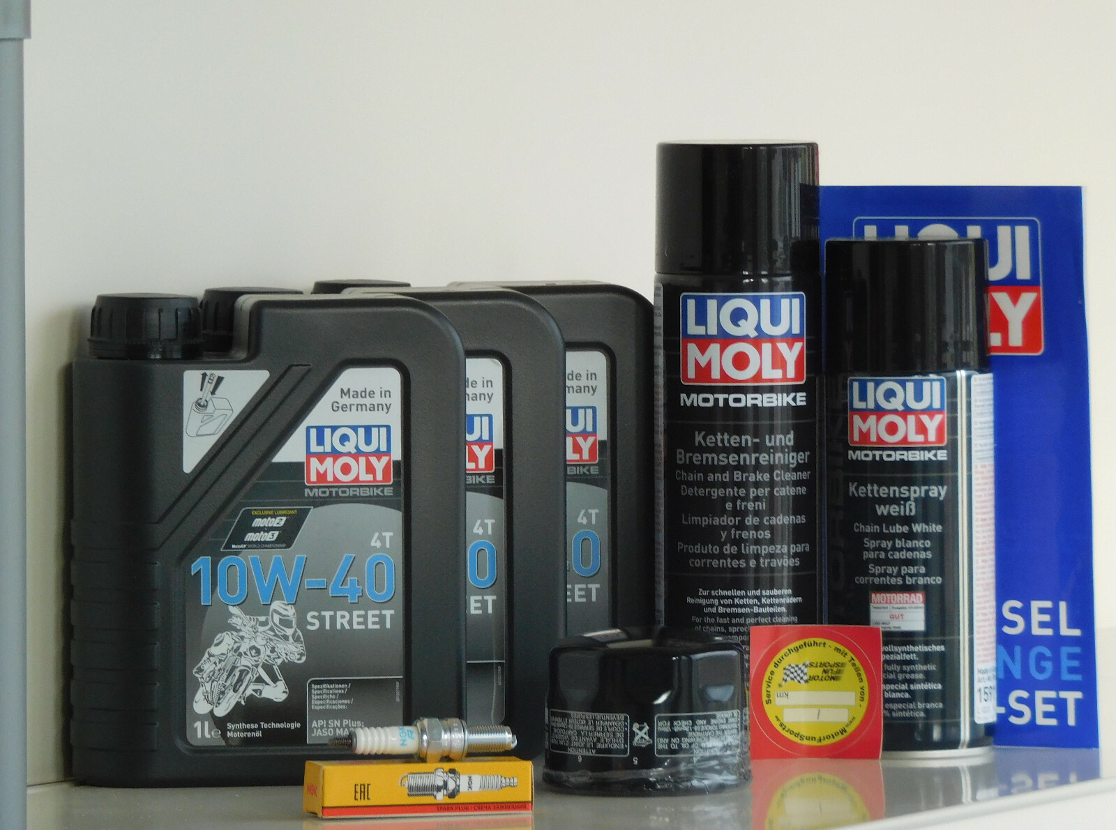 Maintenance Set Gilera XRT 600, - Service Inspection Spark Plug Oil