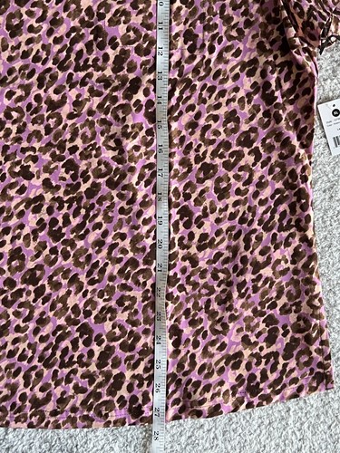 Koi Lite Scrub Top Women’s XL Purple Watercolor Animal Leopard Stretch Nursing - Picture 7 of 10