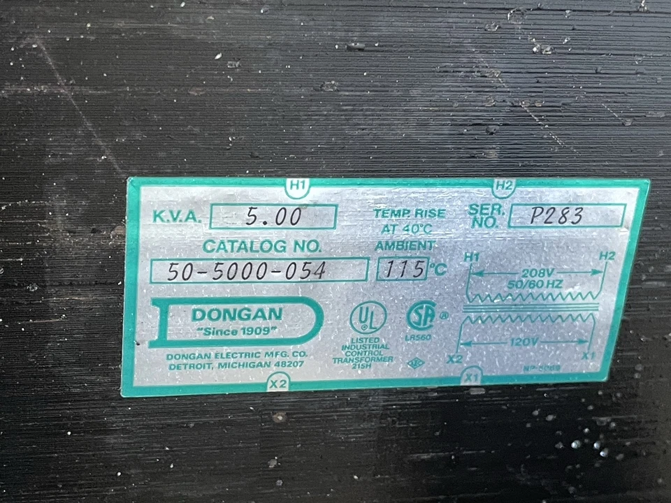 Transformador Dongan 50-5000-054 5 kVA Foto 2 de 3