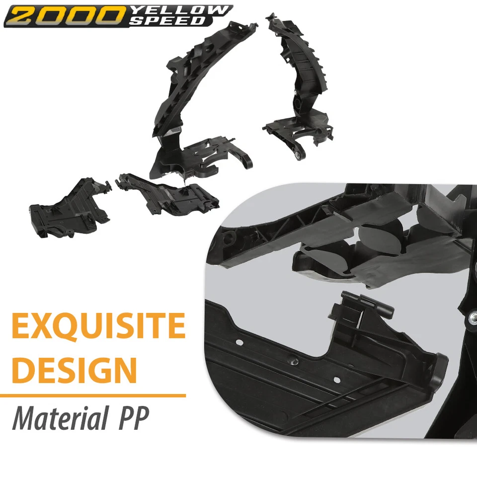 4PCS Fit For 2008-2012 Audi A4 B8 S4 Headlight Mount Bracket Support Base Plate Foto 4 de 4