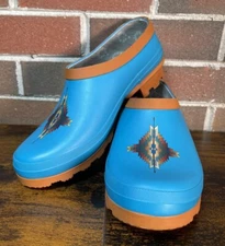 NWOB Pendleton Women’s Southwestern Clogs Size US 8 Euro 39 Teal Aztec 
