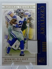 2019 National Treasures Ezekiel Elliott Century Materials Prime #19/49