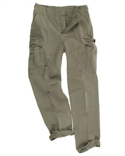 PANTALONI MILITARI BDU MIMETICI VERDI CARGO 100% COTONE RIPSTOP MIL-TEC  100% cot | eBay