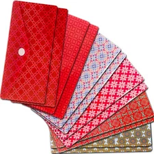 Cash Envelopes Money Budget Planner- 12 Plastic Reusable Envelopes (Red)