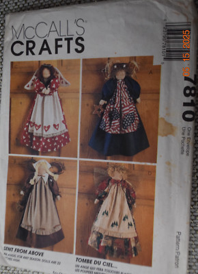 McCall's 7810 Pattern Home Decor 22'' Angel Dolls For All Seasons Holidays Uncut