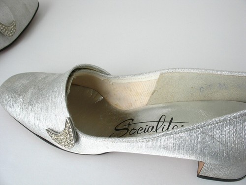 Vintage SOCIALITES Metallic Silver Block Heel Women’s Dress Shoes – Narrow, 7A? - Picture 12 of 15