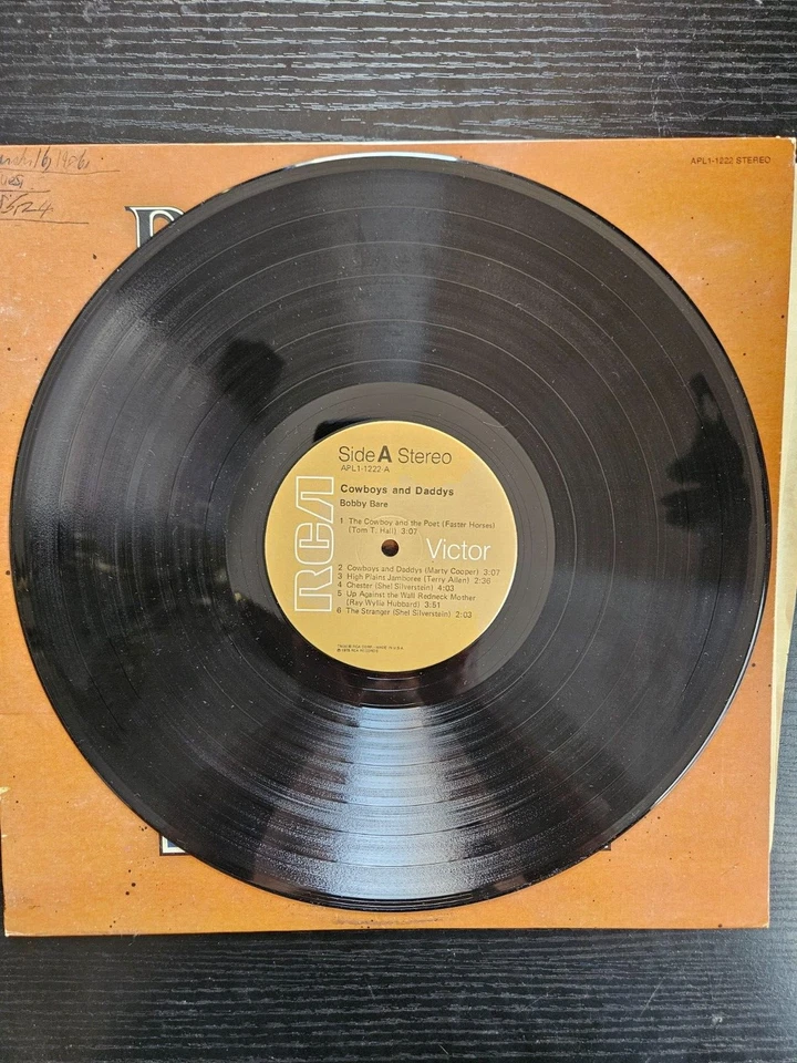 BOBBY BARE - Cowboys And Daddys LP Vinyl Record - Image 4 of 4