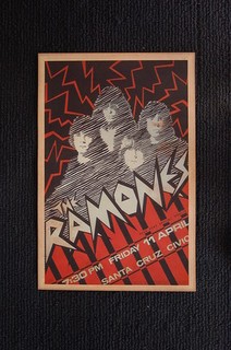 The Ramones 1980 tour poster Santa Cruz Civic Auditoriu
